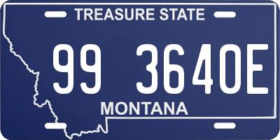 MT license plate 993640E