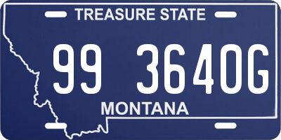 MT license plate 993640G