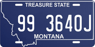 MT license plate 993640J