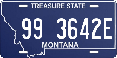 MT license plate 993642E