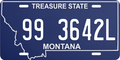 MT license plate 993642L