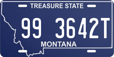 MT license plate 993642T