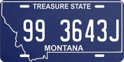 MT license plate 993643J