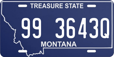 MT license plate 993643Q