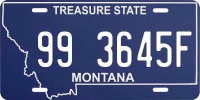 MT license plate 993645F