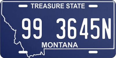 MT license plate 993645N