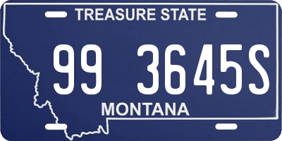 MT license plate 993645S