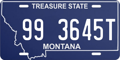 MT license plate 993645T