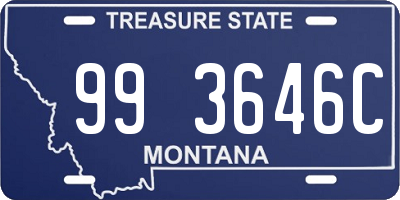 MT license plate 993646C