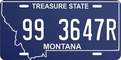 MT license plate 993647R