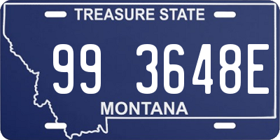 MT license plate 993648E