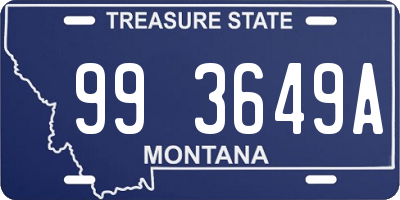 MT license plate 993649A