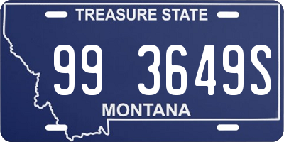 MT license plate 993649S