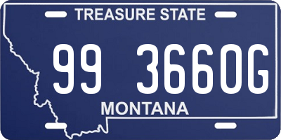 MT license plate 993660G