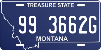 MT license plate 993662G