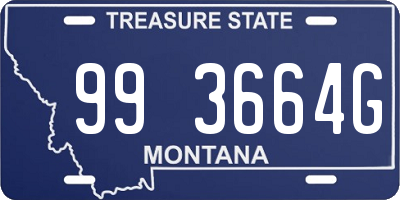 MT license plate 993664G