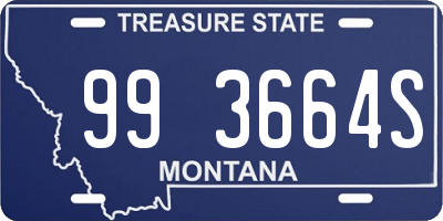 MT license plate 993664S