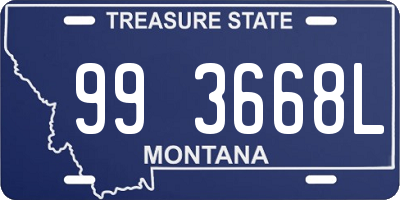 MT license plate 993668L