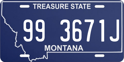 MT license plate 993671J