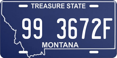 MT license plate 993672F