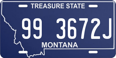 MT license plate 993672J