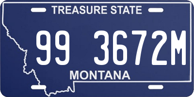 MT license plate 993672M