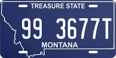 MT license plate 993677T