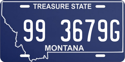 MT license plate 993679G