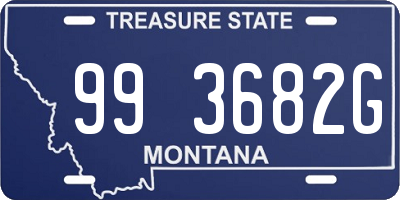 MT license plate 993682G
