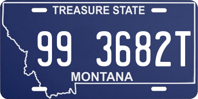 MT license plate 993682T