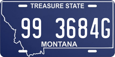 MT license plate 993684G