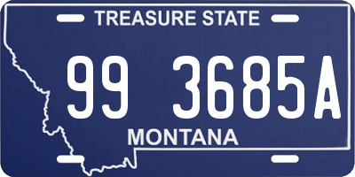 MT license plate 993685A