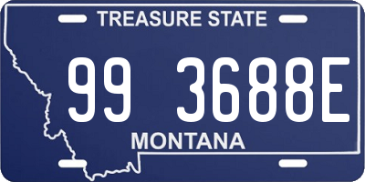 MT license plate 993688E