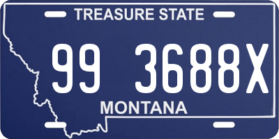 MT license plate 993688X