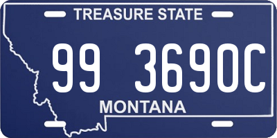 MT license plate 993690C