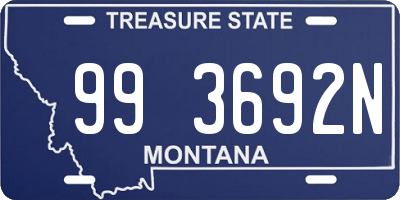 MT license plate 993692N