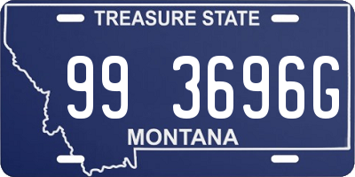 MT license plate 993696G