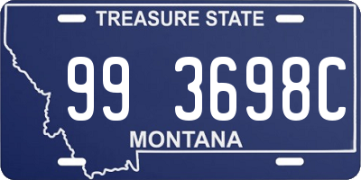 MT license plate 993698C
