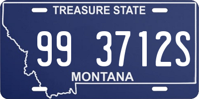 MT license plate 993712S