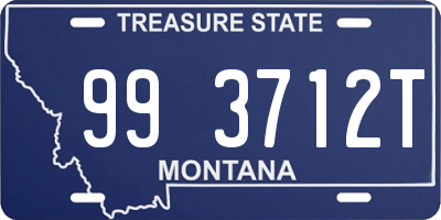 MT license plate 993712T