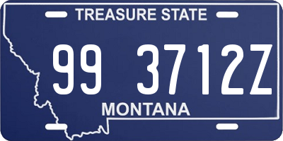 MT license plate 993712Z