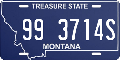 MT license plate 993714S