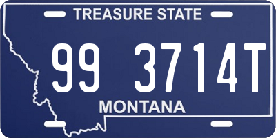 MT license plate 993714T