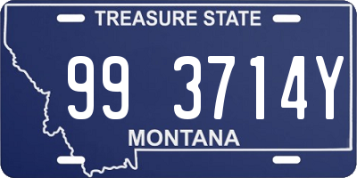 MT license plate 993714Y