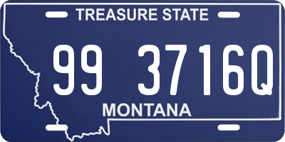 MT license plate 993716Q