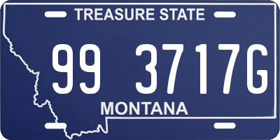 MT license plate 993717G