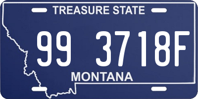 MT license plate 993718F