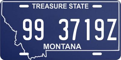 MT license plate 993719Z