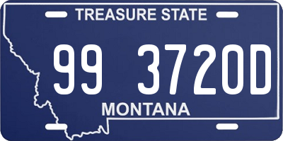 MT license plate 993720D