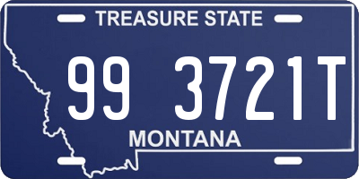 MT license plate 993721T